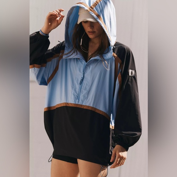 NWT FREE PEOPLE MOVEMENT Care FP Like The Wind Colorblock Jacket